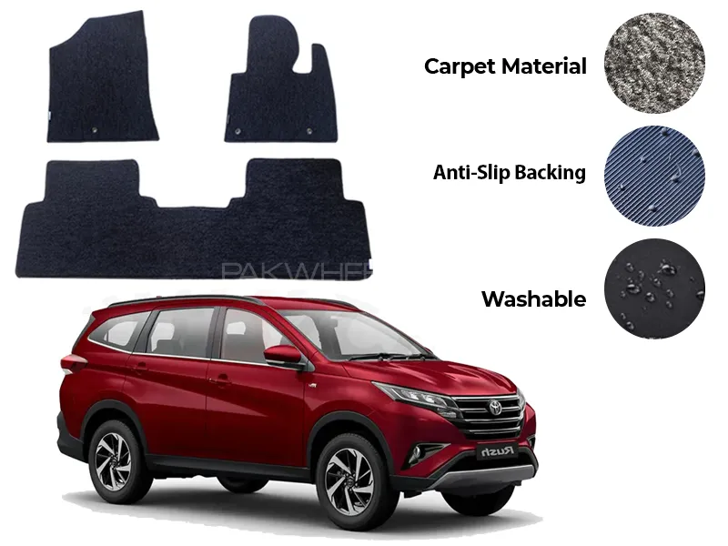 Toyota Rush Hold Genuine Fitting Carpet Floor Mat 3PCS - Model Image-1