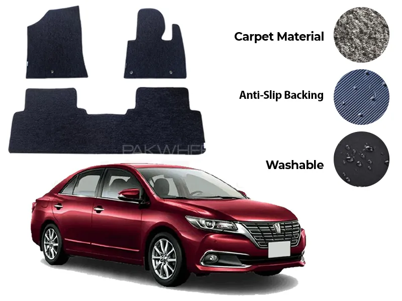Toyota Premio Genuine Fitting Carpet Floor Mat 3PCS - Model 2007-2018
