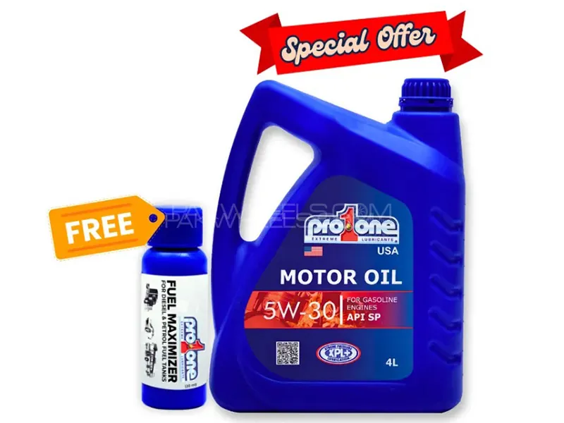 ProOne Motor Oil 5W-30 API SP Semi-Synthetic - 4 Litre With Free Fuel Enhancer Image-1