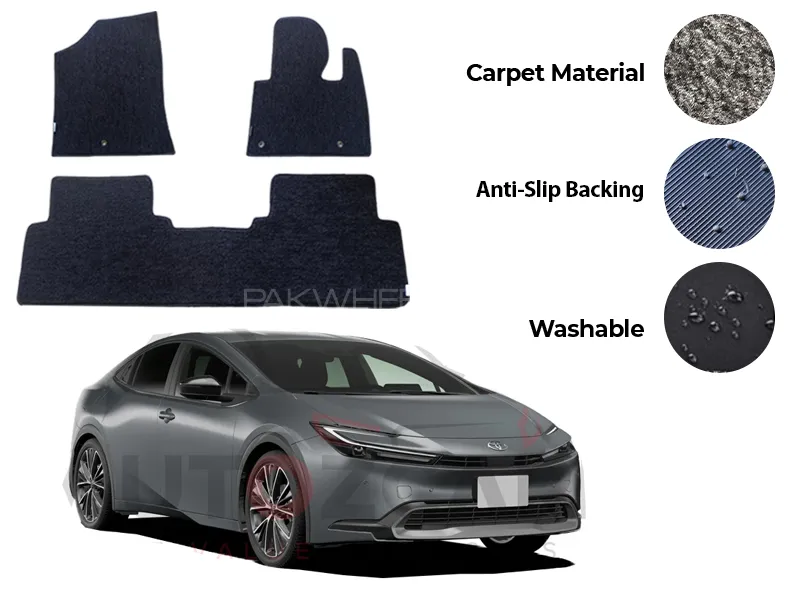 Toyota Prius HEV Genuine Fitting Carpet Floor Mat 3PCS - Model 2022-2025 Image-1