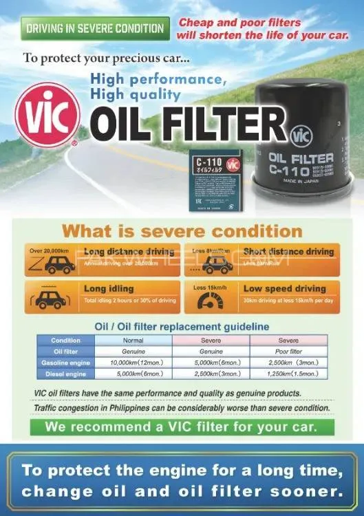 Honda City 2021-2025 VIC Oil Filter - Made in Japan Honda City 2021-2025 VIC Oil Filter - Made in Japan Image-3