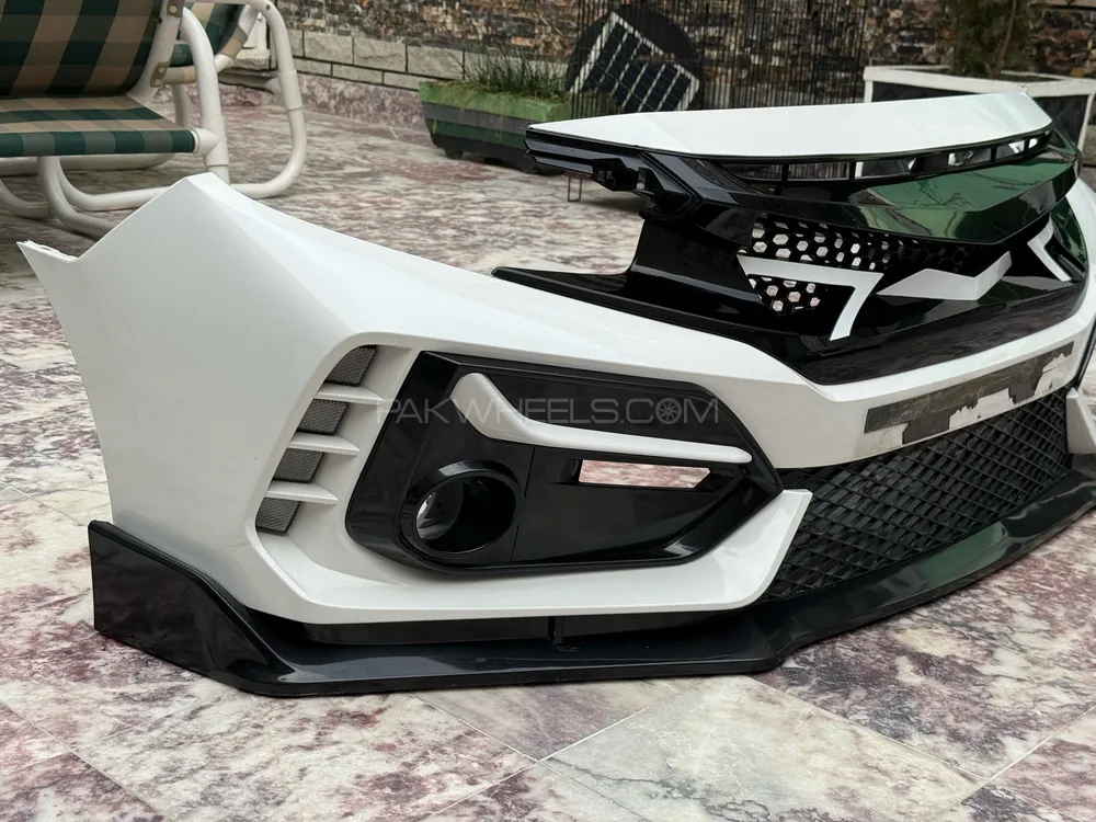Type R body kit for Honda Civic full body kit high painted for sale with front and back DRL light also install   use just six month Image-1