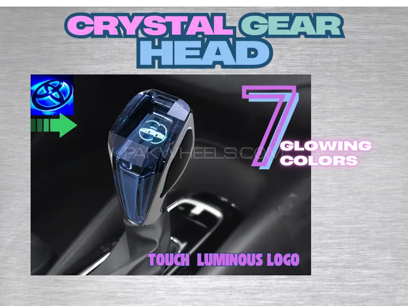 7 Color Light LED Crystal Gear Shift Knob Universal Decoration For Toyota - Logo Toyota -  Image-1