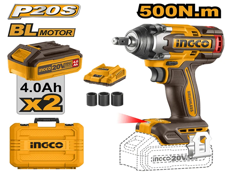 INGCO Cordless Impact Wrench Model CIWLI2050 Image-1