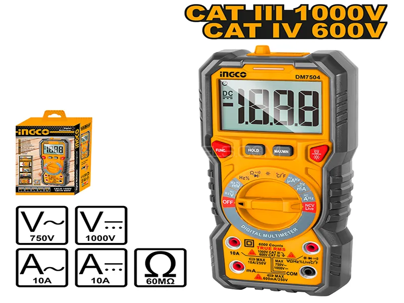 INGCO Digital Multimeter Model DM7504 Image-1