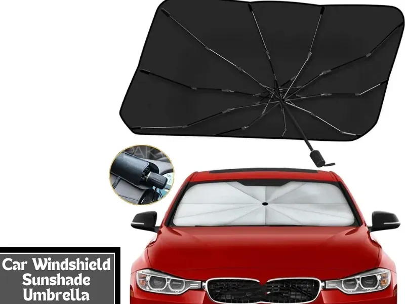 Universal Car Windshield Sunshade Umbrella Titanium Silver Front Sun Protection Anti-heat Insulation Image-1