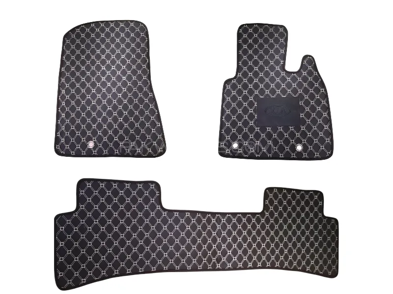 Kia Sportage Floor Mats 3pcs Set Cross Stitched Vinyl Image-1