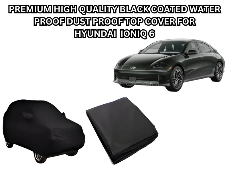 Premium High-Quality Black Coated Waterproof & Dustproof Top Cover for Hyundai Ioniq 6 Image-1