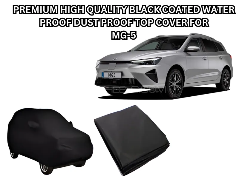 Premium High-Quality Black Coated Waterproof & Dustproof Top Cover for MG 5 Image-1