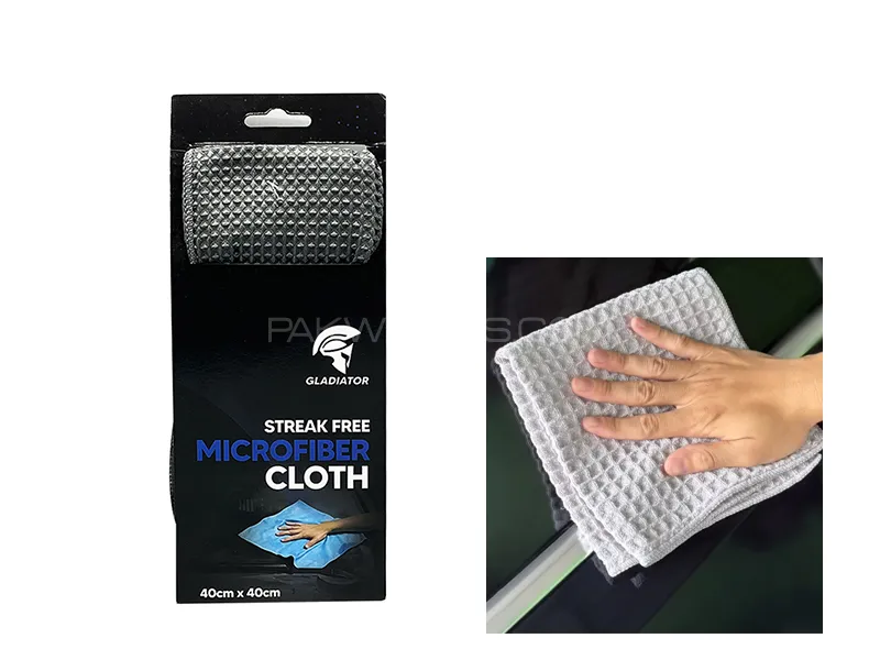  Gladiator Car Window Glass Microfiber Cleaning Cloth 40x40cm Image-1
