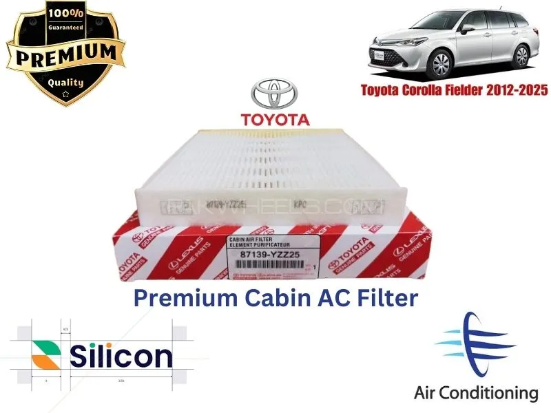 Toyota Corolla Fielder 2012-2025 Premium Quality Cabin Filter - Imported Image-1