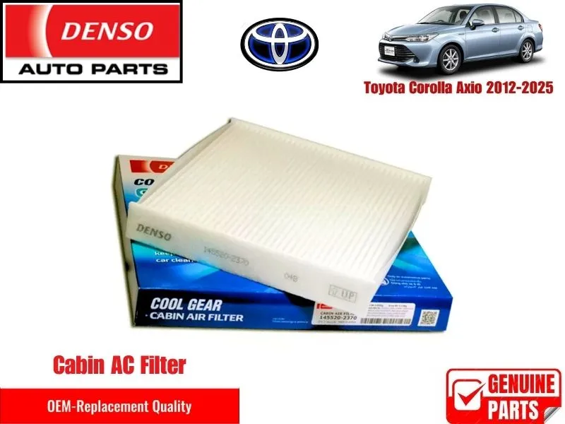 Toyota Corolla Axio 2012-2025 Denso Genuine Cabin Filter - Toyota OEM Quality