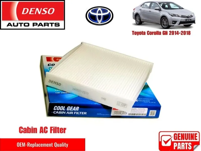 Toyota Corolla Gli 2014-2018 Denso Genuine Cabin Filter - Toyota OEM Quality Image-1