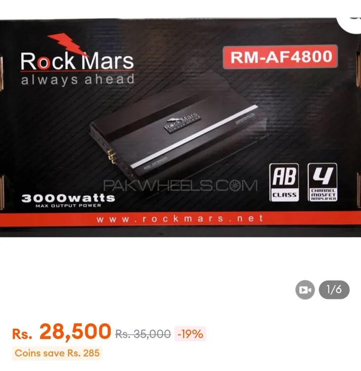 4 Channel Amplifier 3000w Original Rockmars,Brand New Image-1