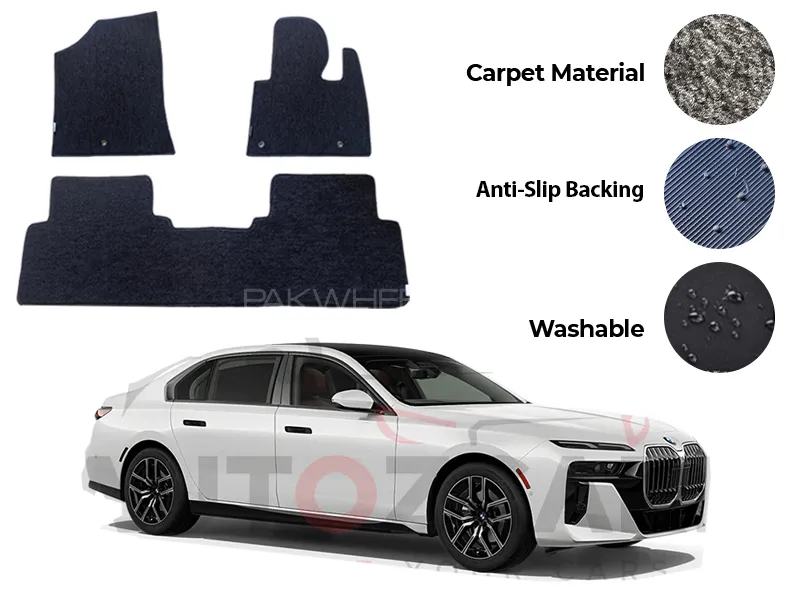 BMW 7 Series Genuine Fitting Carpet Floor Mat 5PCS - Model 2023-2025 Image-1