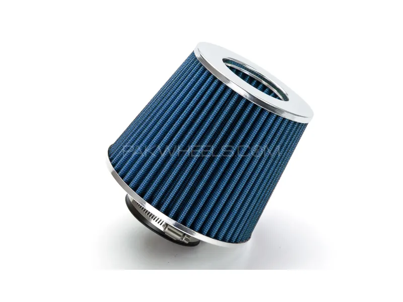 Universal High Flow Cold Air Intake Filter Induction Kit Blue Image-1