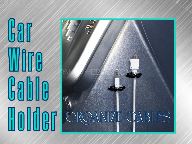 Car Wire Cable Holder Tie Clip Fixer Organizer Pack of 8 Image-1