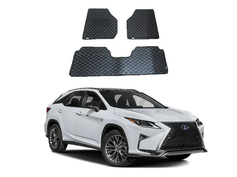 Lexus RX 450H 7D Floor Mat ( Flat Style ) 3PCS - Model 2008-2022 Image-1