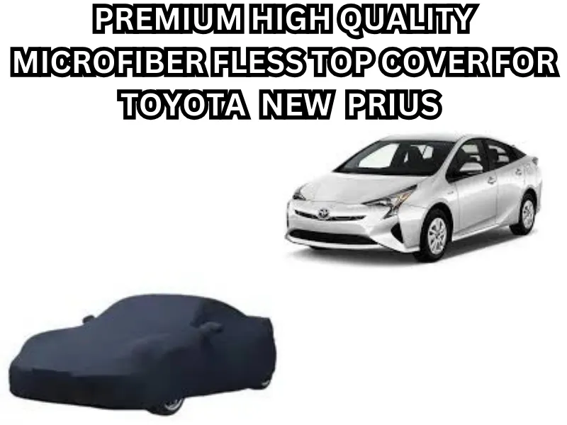 Premium High-Quality Microfiber Fleece Top Cover for Toyota New Prius - Black Image-1