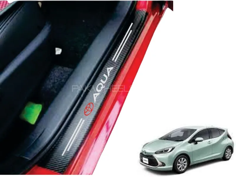Toyota Aqua Car Door Sill Decor Scuff 4 Pieces  Image-1