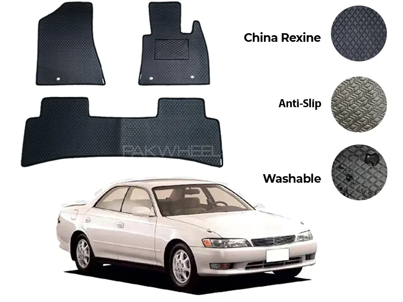 Toyota Mark 11 China Rexine Floor Mat 3PCS - Model 1992-1995 Image-1