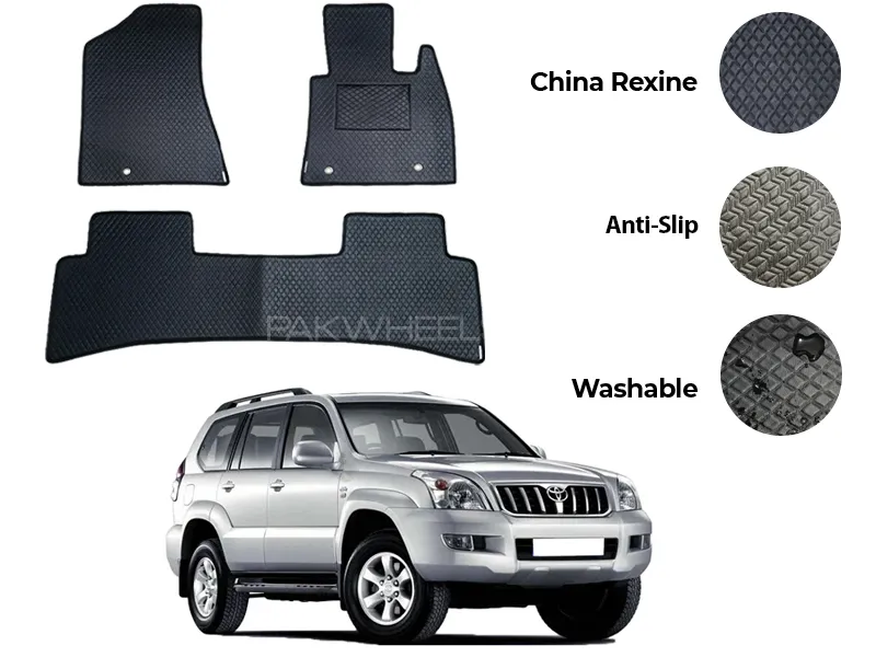 Toyota Prado FJ120 China Rexine Floor Mat 4PCS - Model 2003-2008 Image-1