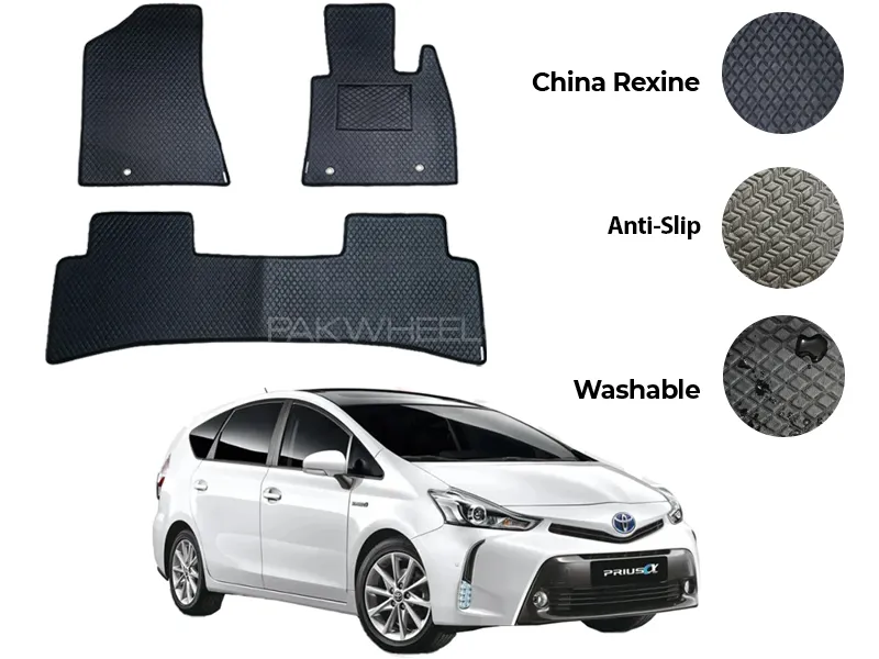 Toyota Prius Alpha China Rexine Floor Mat 3PCS - Model 2011-2021
