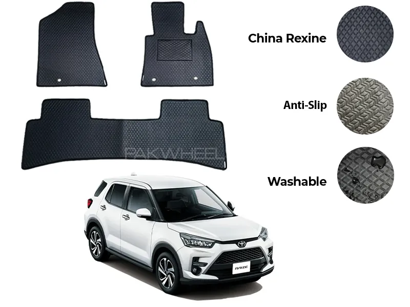 Toyota Raize China Rexine Floor Mat 3PCS - Model 2019-2025 Image-1