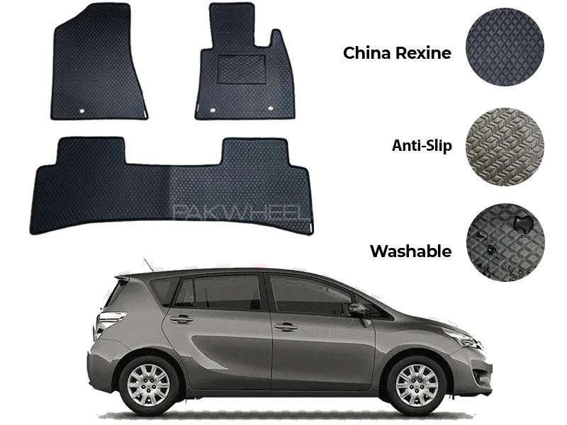 Toyota Succeed China Rexine Floor Mat 3PCS - Model 2002-2012 Image-1