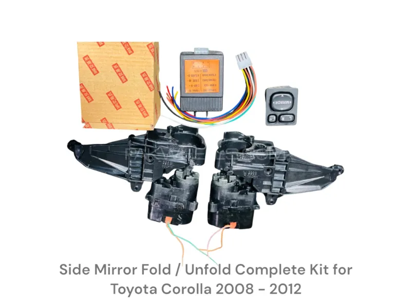 Toyota Corolla 2009–2014 Auto Folding Side Mirror Kit Image-1