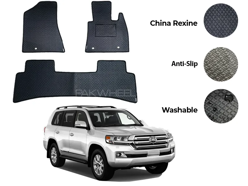 Toyota Land Cruiser China Rexine Floor Mat 3PCS - Model 2015-2022 Image-1
