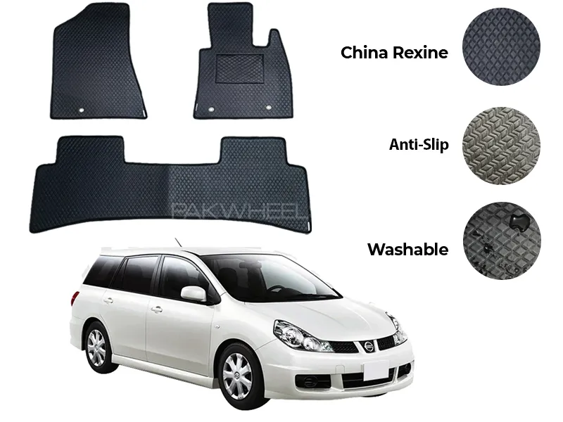 Nissan Wingroad China Rexine Floor Mat 3PCS - Model 2006-2018 Image-1