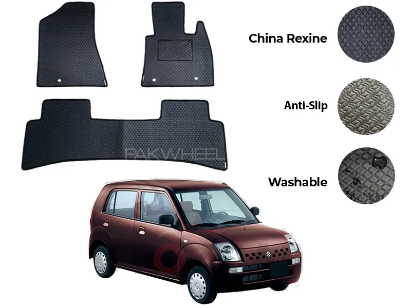 Suzuki Alto China Rexine Floor Mat 3PCS - Model 2004-2009 Image-1