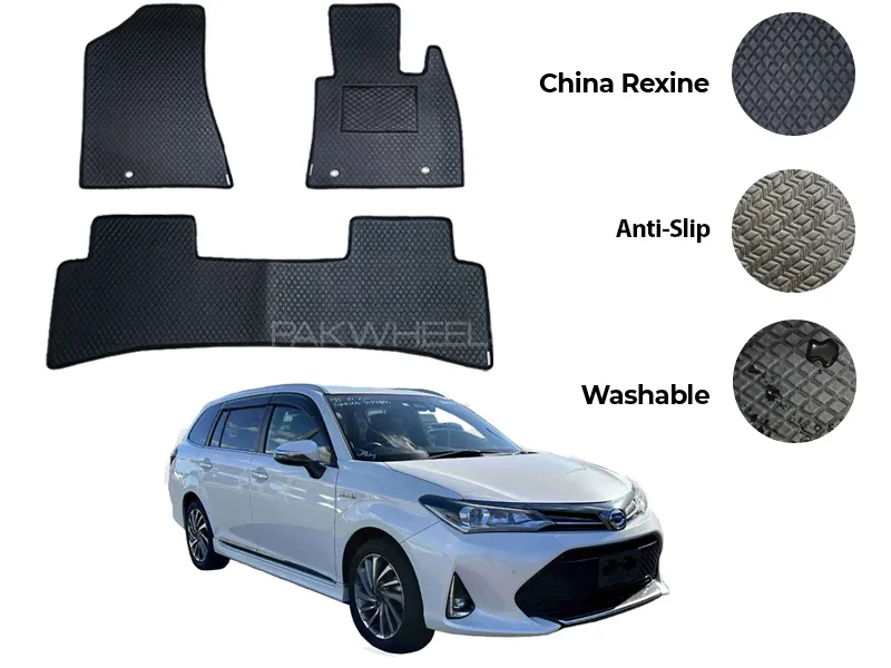 Toyota Corolla Fielder China Rexine Floor Mat 3PCS - Model 2013-2019 Image-1