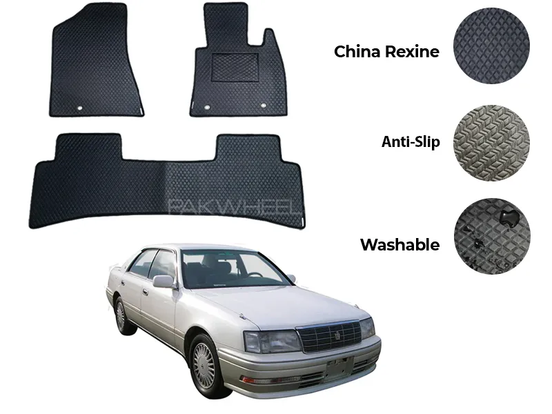 Toyota Crown China Rexine Floor Mat 3PCS - Model 1995-1999