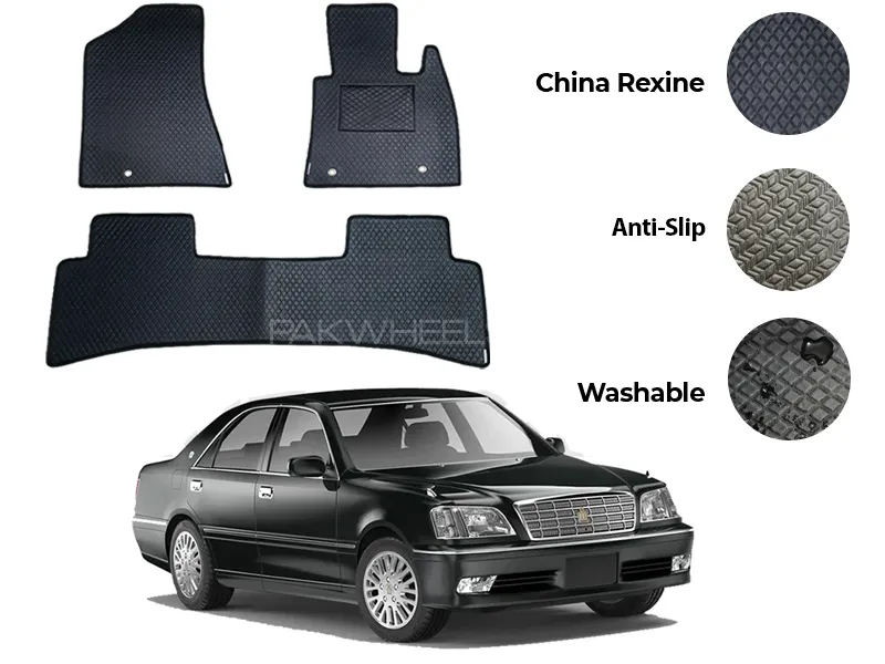 Toyota Crown China Rexine Floor Mat 3PCS - Model 1999-2003