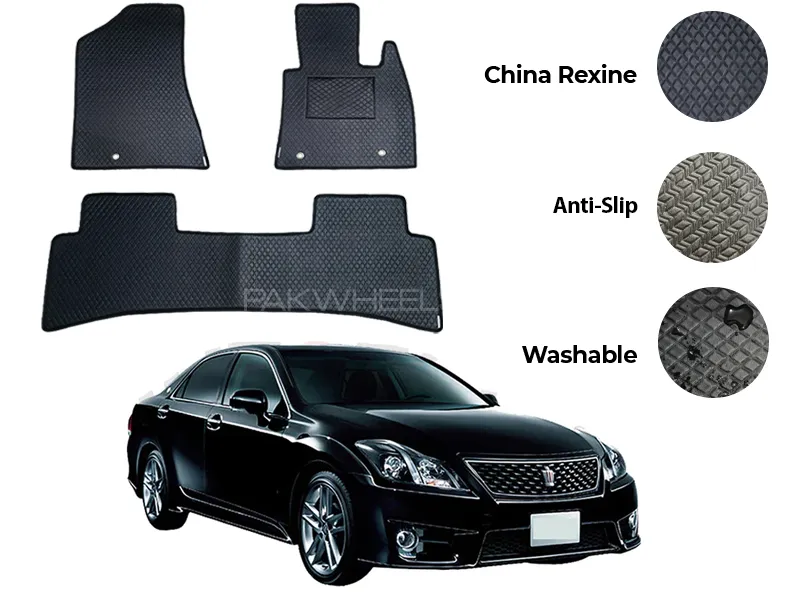 Toyota Crown China Rexine Floor Mat 3PCS - Model 2003-2008 Image-1