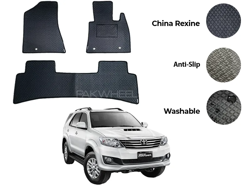 Toyota Fortuner China Rexine Floor Mat 4PCS - Model 2013-2016 Image-1