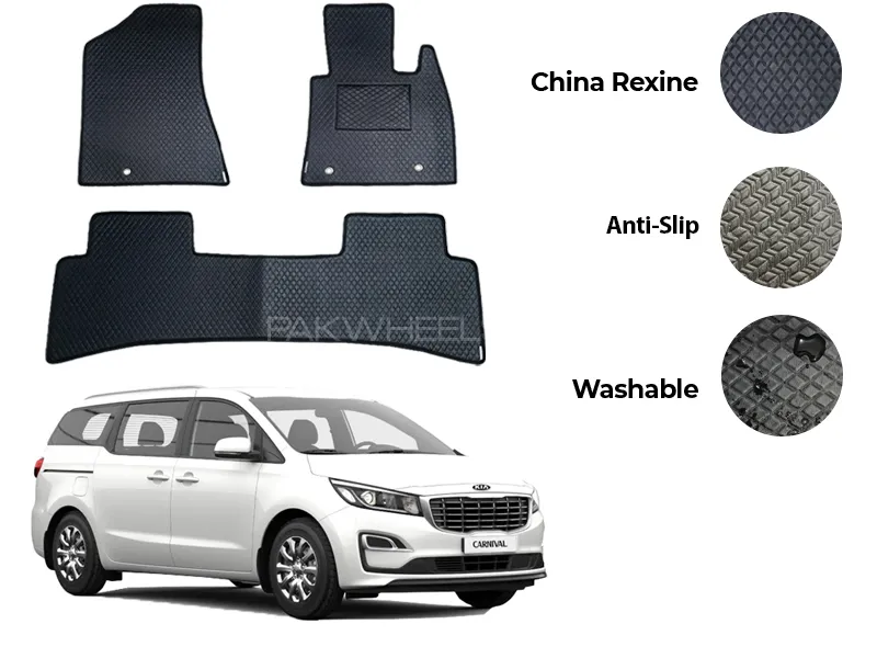Kia Grand Carnival China Rexine Floor Mat 6PCS - Model 2018-2020 Image-1