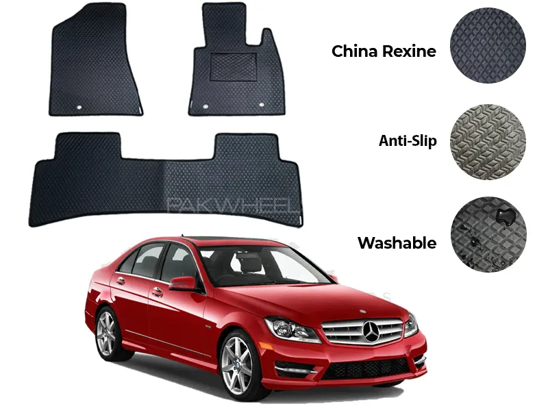Mercedes C200 China Rexine Floor Mat 5PCS - Model 2008-2014 Image-1