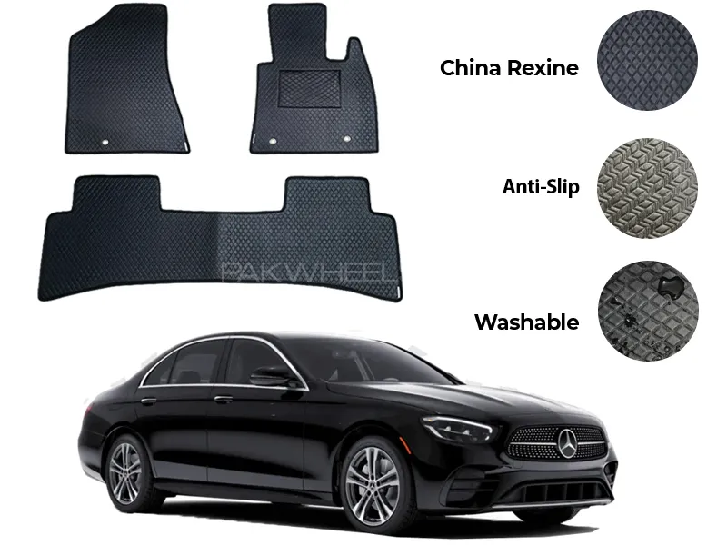 Mercedes E180 China Rexine Floor Mat 3PCS - Model 2016-2025 Image-1