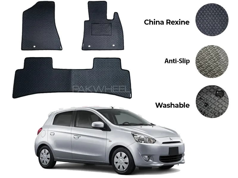 Mitsubishi Mirage China Rexine Floor Mat 3PCS - Model 2012-2018