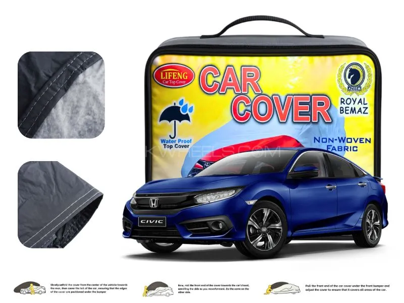 Honda Civic 2018 Double Coated PVC With Cotton Car Cover Image-1