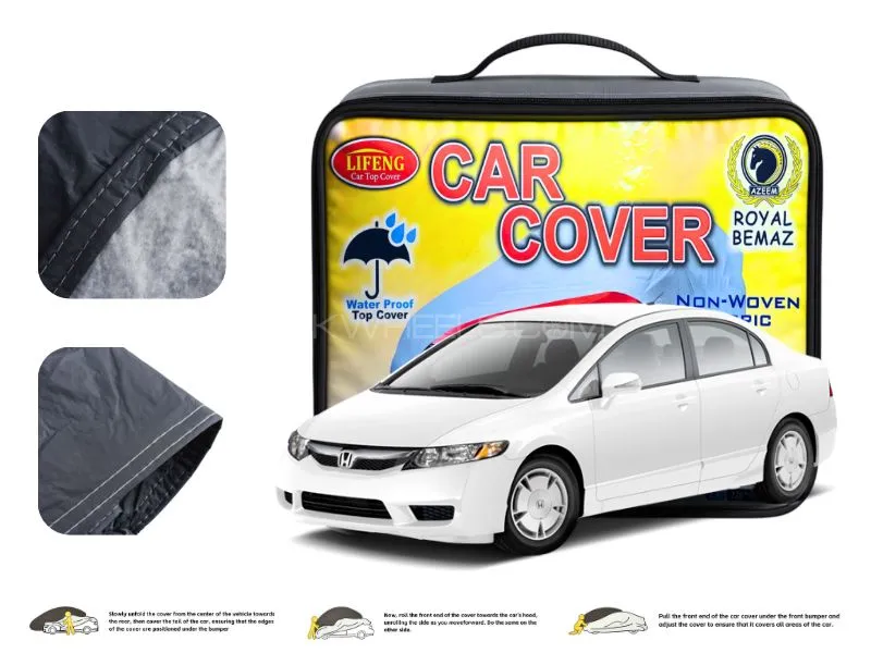 Honda Civic 2006-2012 Double Coated PVC With Cotton Car Cover Image-1