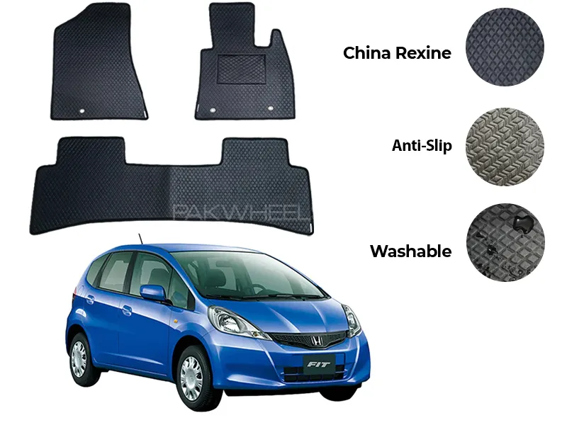 Honda Fit China Rexine Floor Mat 3PCS - Model 2007-2015 Image-1