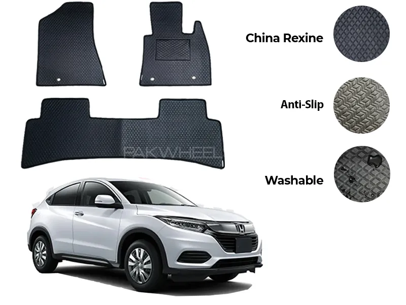 Honda Vezel China Rexine Floor Mat 3PCS - Model 2013-2020 Image-1