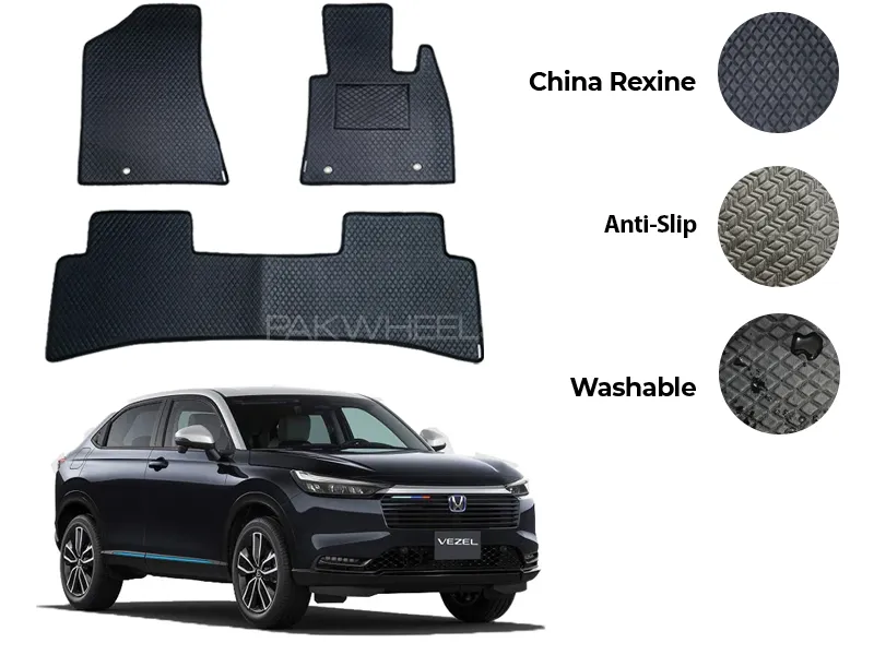 Honda Vezel China Rexine Floor Mat 3PCS - Model 2021-2025 Image-1