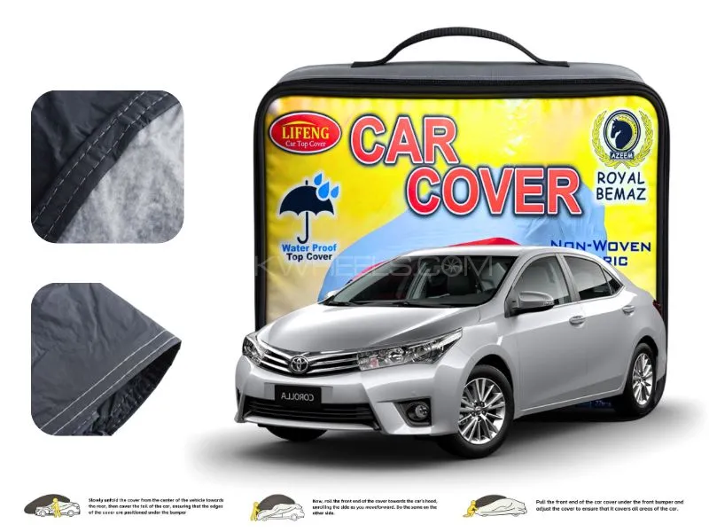 Toyota Corolla 2015 Double Coated PVC With Cotton Car Cover Image-1