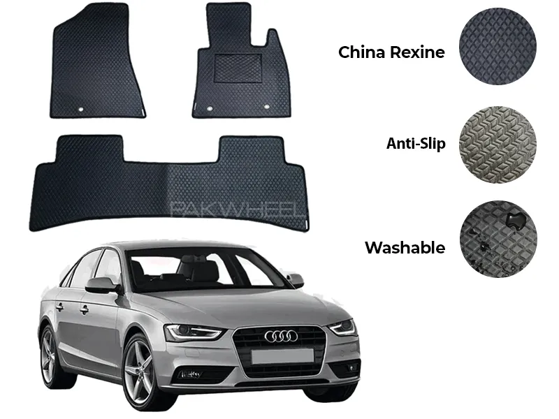 Audi A4 China Rexine Floor Mat 3PCS - Model 2008-2016 Image-1