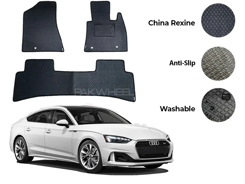 Audi A5 China Rexine Floor Mat 3PCS - Model 2017-2025 Image-1
